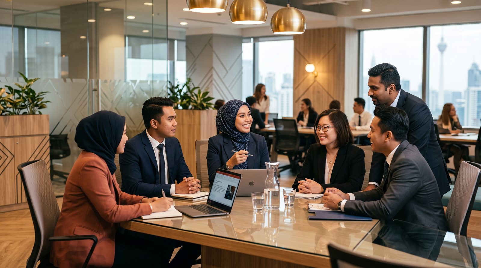 CGC professionals collaborating in a modern Malaysian office